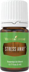 Young Living Stress Away essential oil blend bottle with vanilla-lime aroma