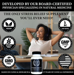 Stress Edge bottle label close-up