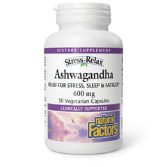 Front view of Stress-Relax KSM-66 Ashwagandha bottle