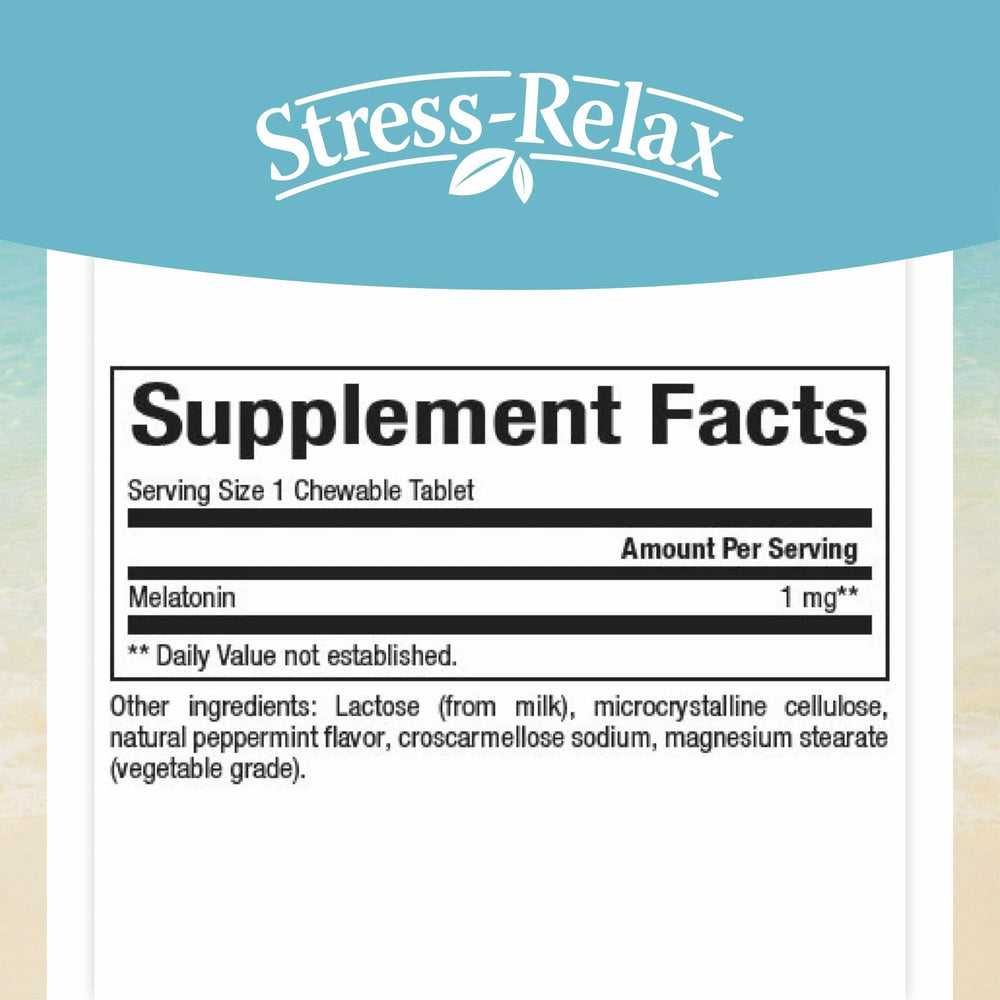Back label view showing supplement facts and directions