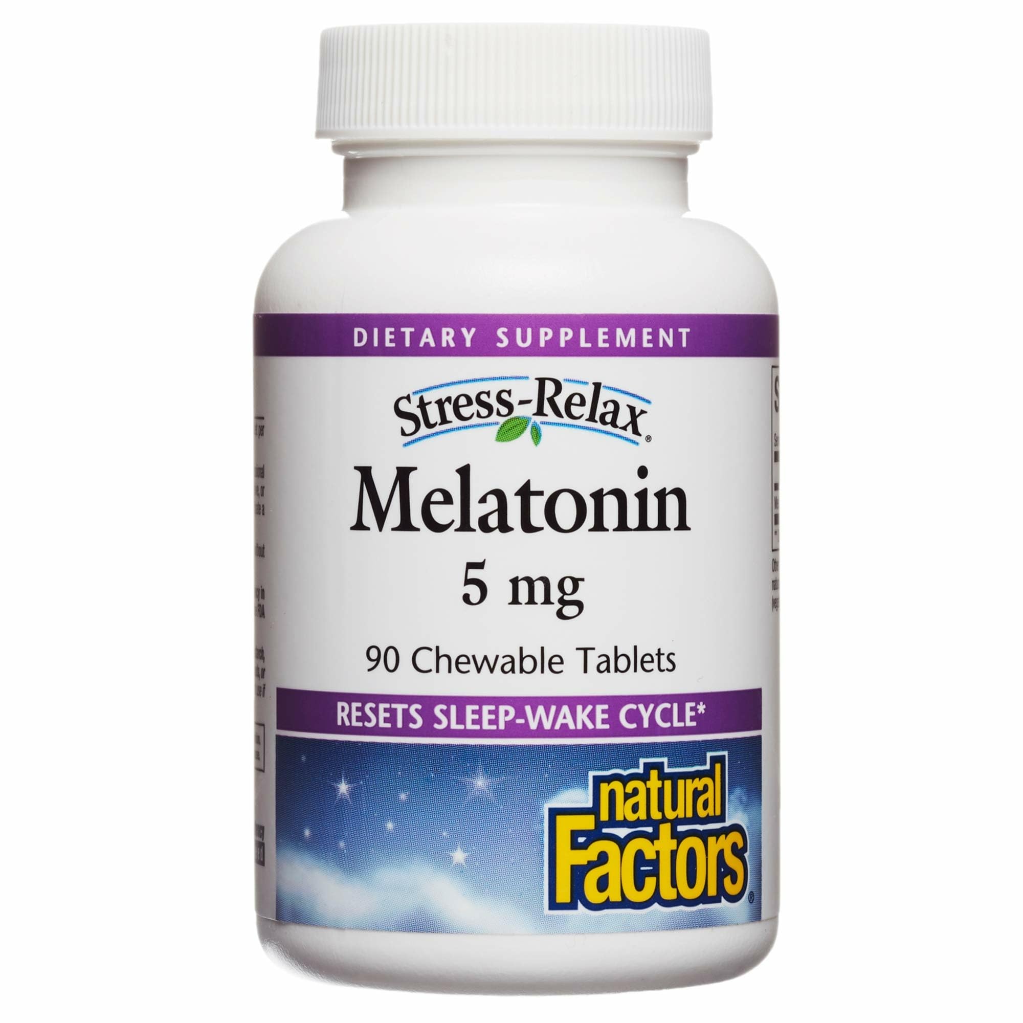 Stress-Relax Melatonin 5 mg Natural Factors bottle front