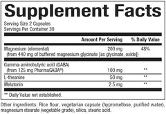Box packaging for Stress-Relax Nighttime Magnesium Glycinate 60 capsules