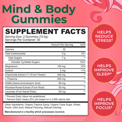 Stress relief gummies bottle packaging