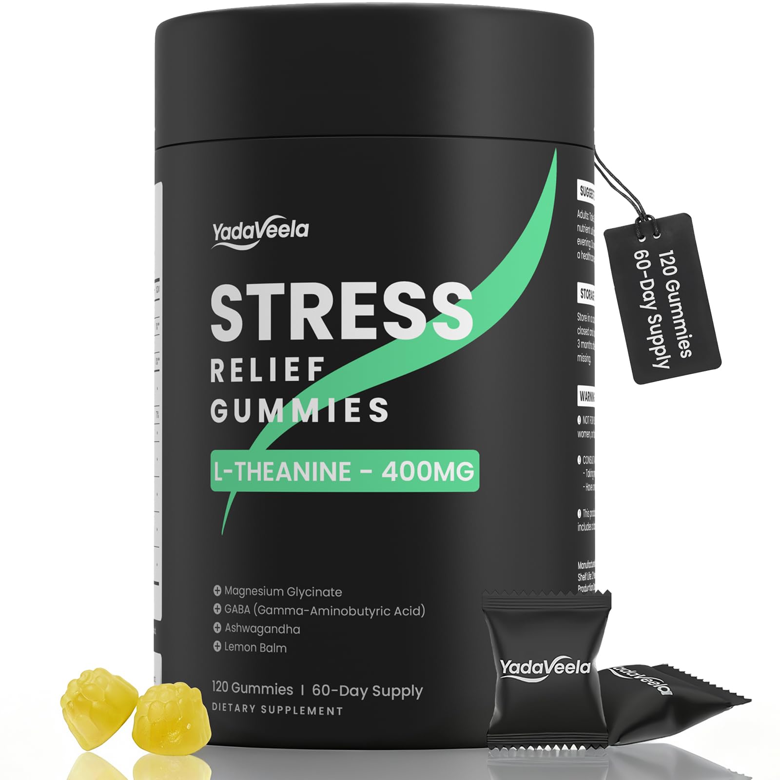 Hero image of Stress Support Gummies for kids and adults in lemon flavor