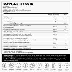 Multi-herb blend featuring GABA, Ashwagandha, Lemon Balm, Bacopa, and Holy Basil