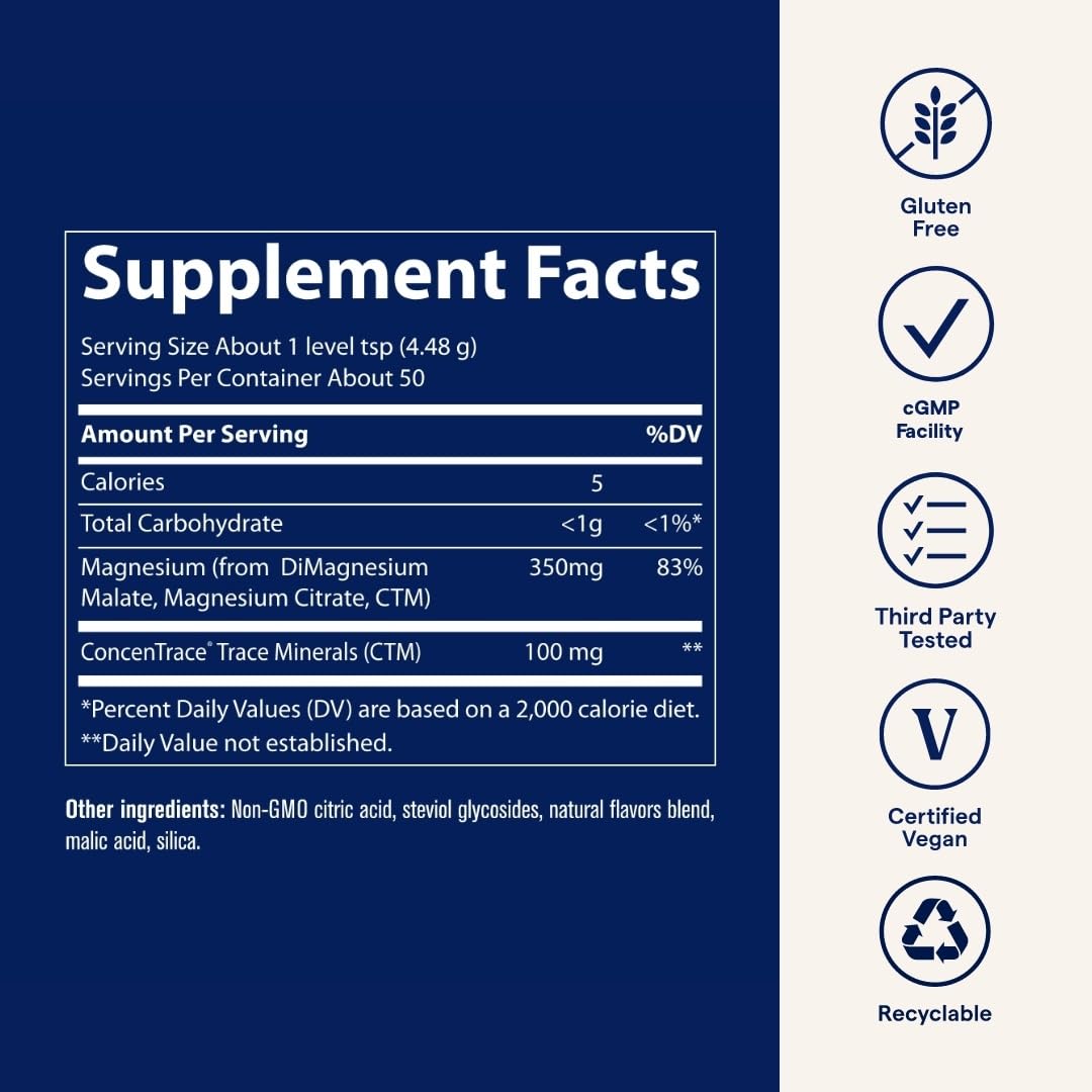 Product image showing Stress-X Magnesium powder packaging Lemon Lime flavor