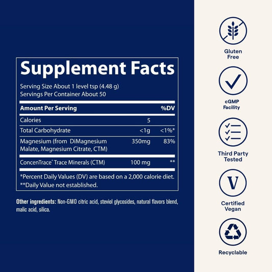 Product image showing Stress-X Magnesium powder packaging Lemon Lime flavor