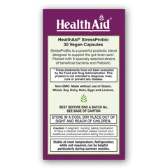 Packaging highlighting gut-brain axis concept for StressProbio probiotic