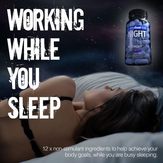 Stripfast5000 Night Bullet Capsules bottle side view