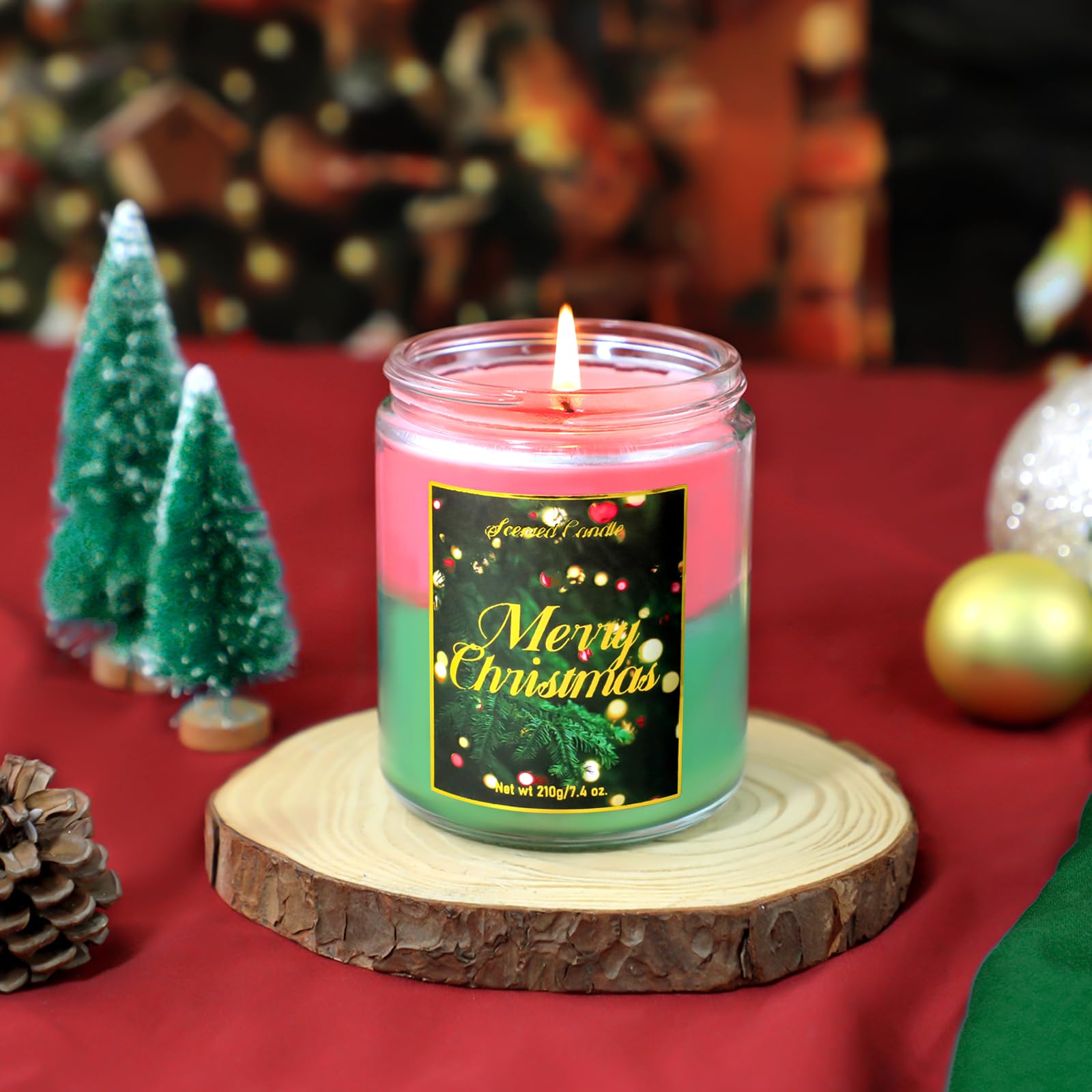 STRN gift-ready candle packaging styled with ribbon to show presentability