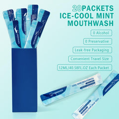 Fresh mint mouthwash packaging