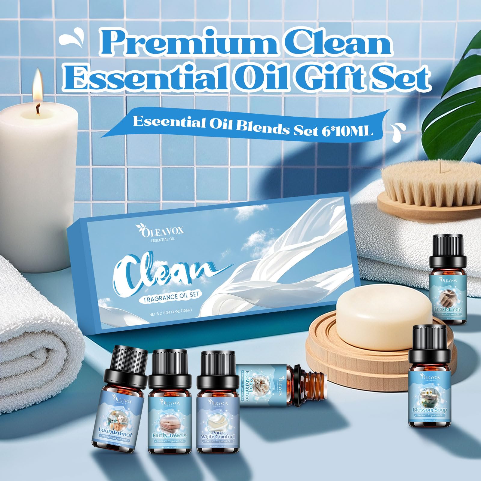 Strong scented oils set for DIY candle and diffuser projects