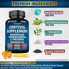 Label highlights ashwagandha, L-Theanine and magnesium glycinate ingredients