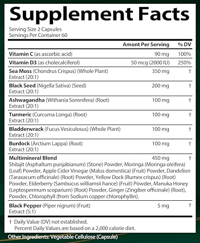 StrongVit sea moss packaging for USA market