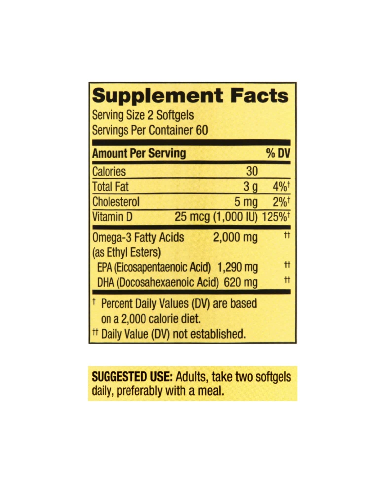 STS Home two softgels daily dose taken with meals for convenience