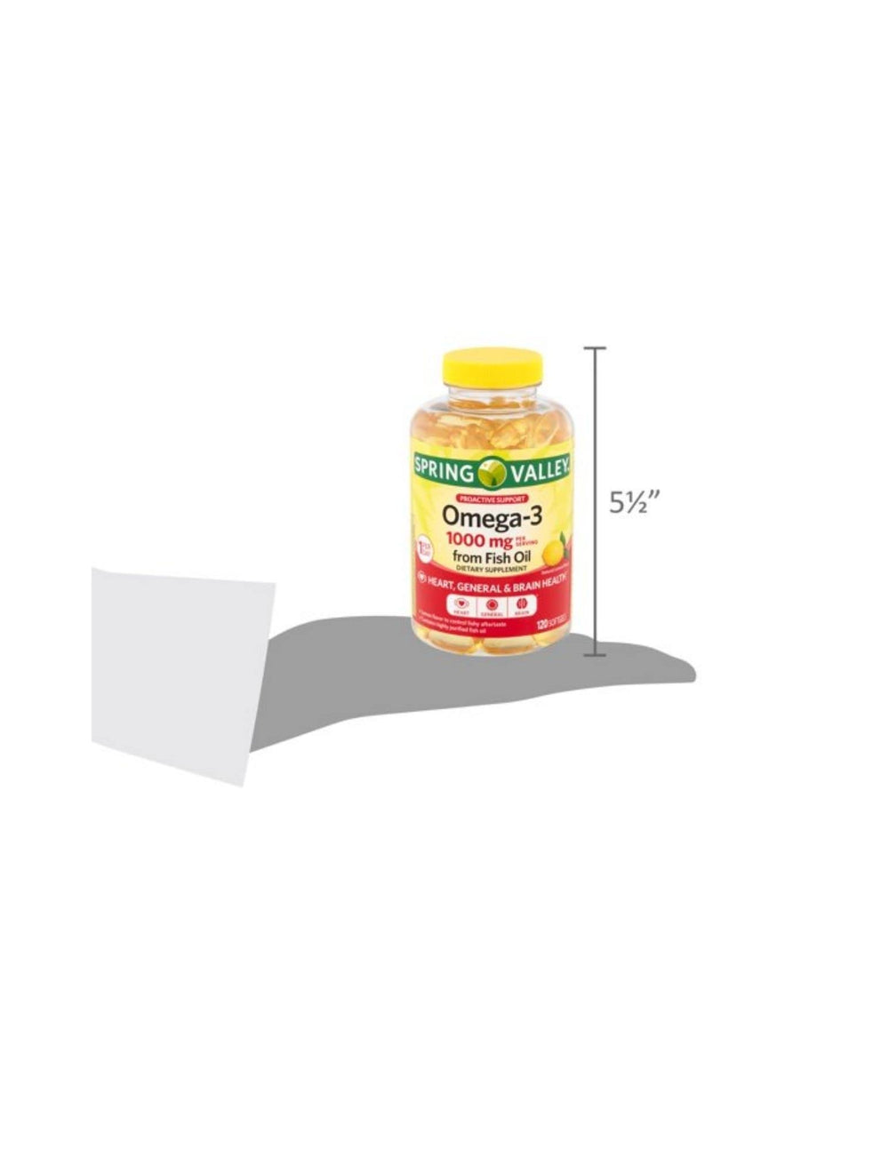 STS Home Spring Valley Omega-3 pack shot emphasizing convenient 120-count bottle.