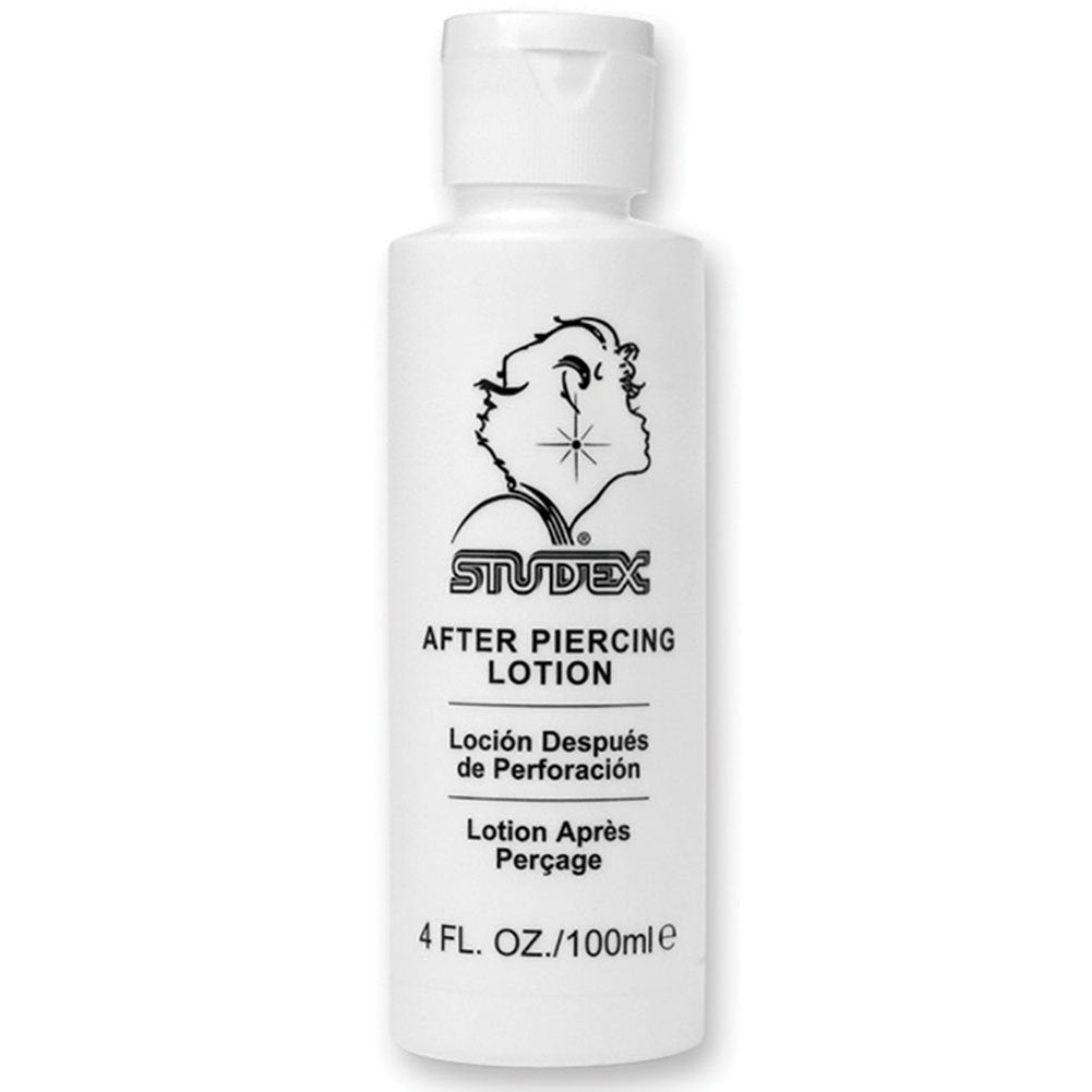 Studex Ear Care Solution bottle pour offers antiseptic care for pierced ears
