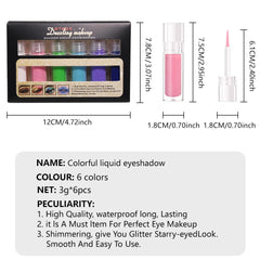 SUAKE 6Pcs Matte Color Eyeshadow set swatch close-up reveals fine texture and smooth application