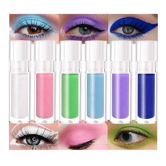 SUAKE 6Pcs Matte Color Eyeshadow set white swatches highlight bold looks and easy blending