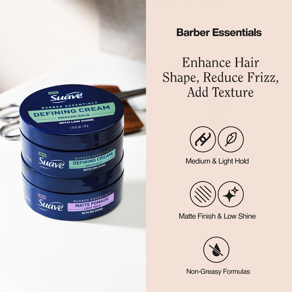 Packaging set of Suave Barber Essentials for quick at-home grooming.