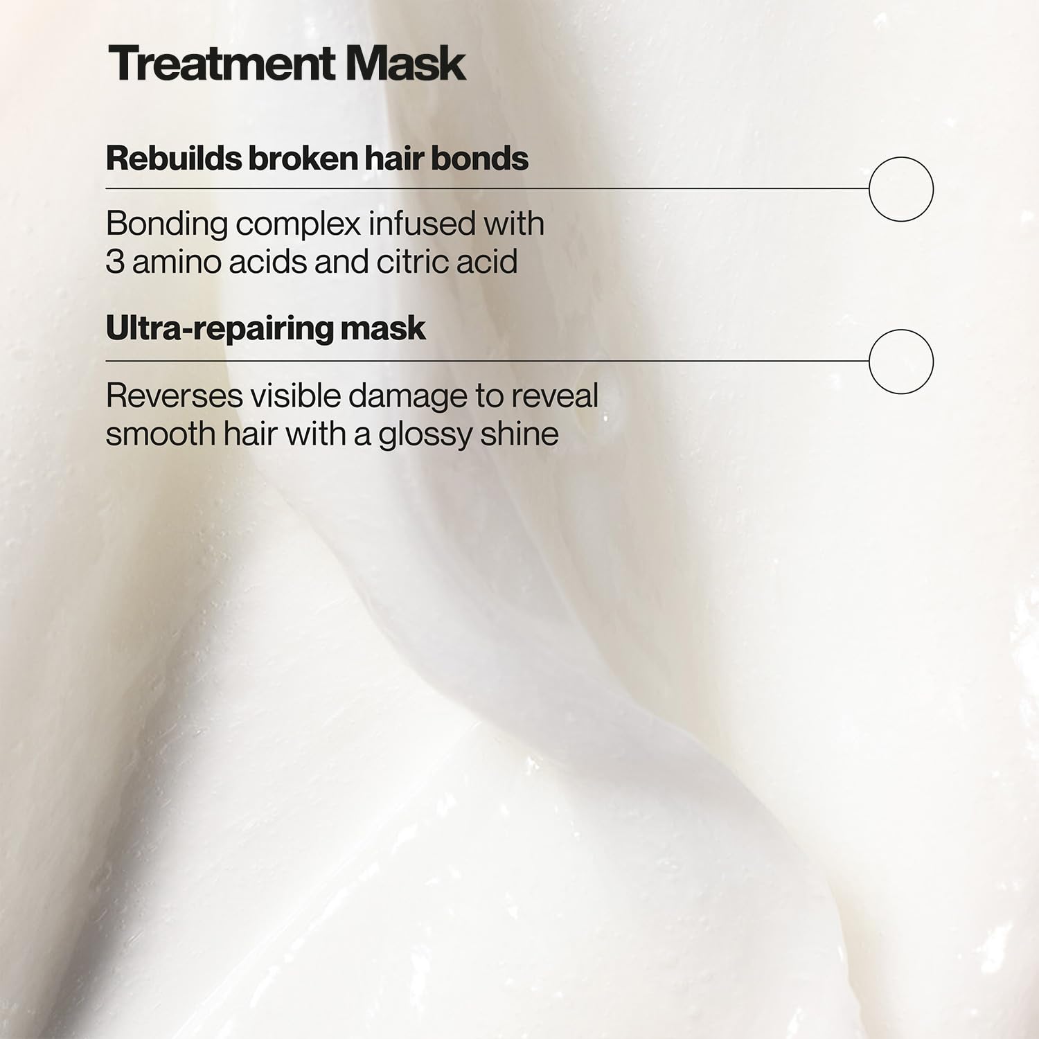 Suave Bonding Infusion Hair Mask application showing smoothing and detangling effect