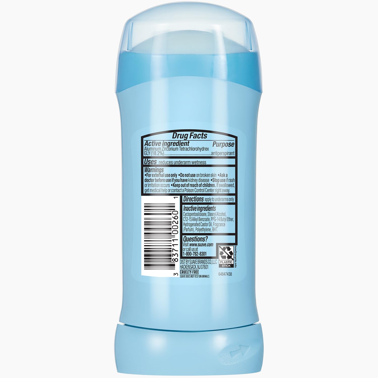 Suave packaging display demonstrates convenient 2-pack for home and travel