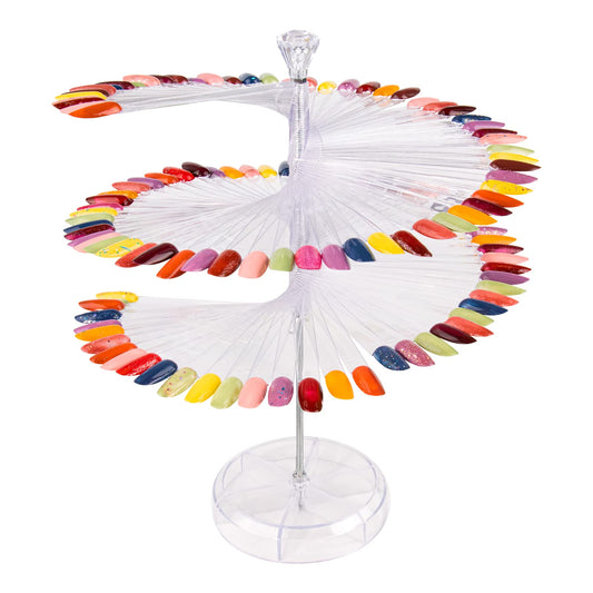 SUBAY nail swatch spiral display highlights true color for accurate client choice.