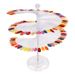 SUBAY nail swatch spiral display highlights true color for accurate client choice.