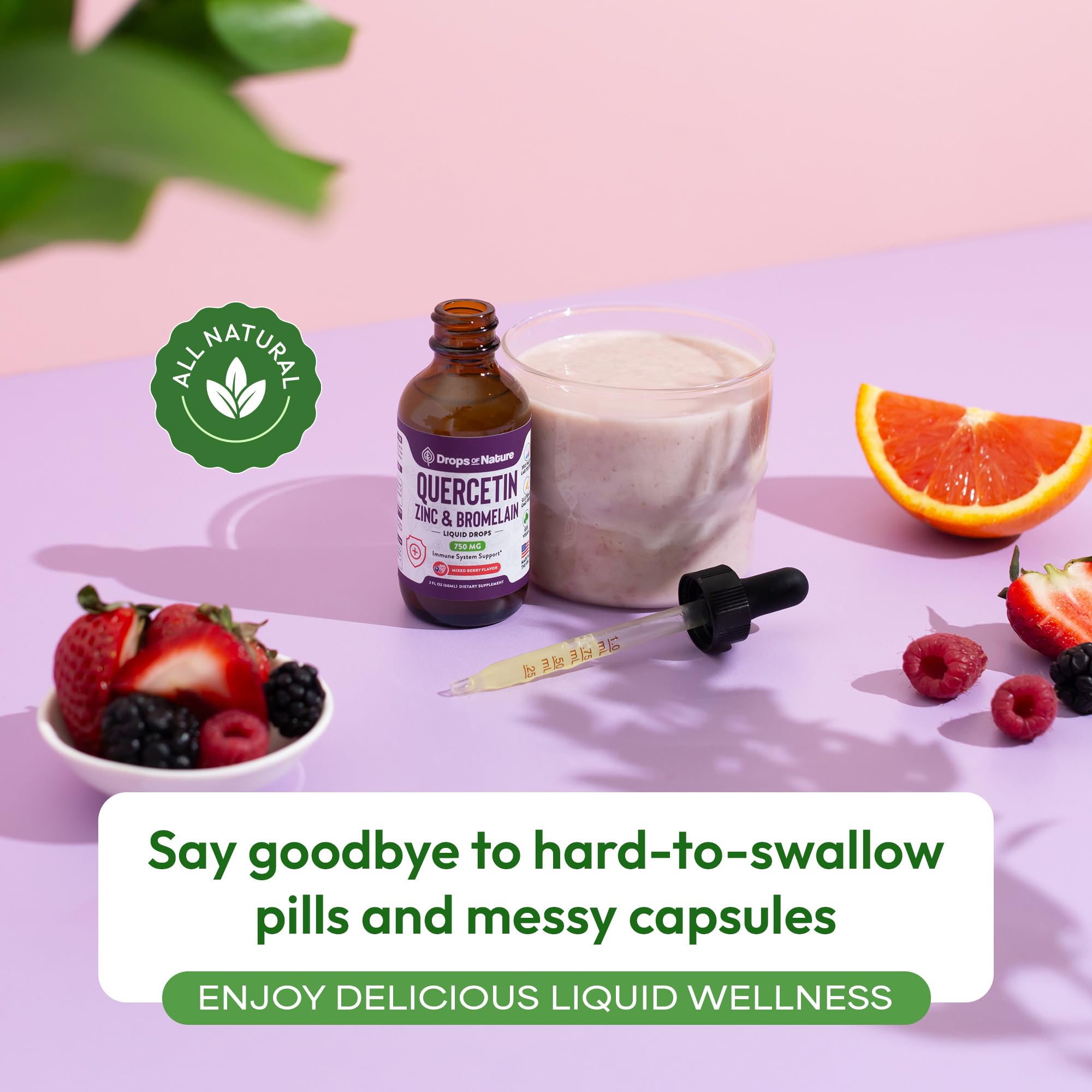 Sublingual drops being used