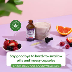 Sublingual drops being used