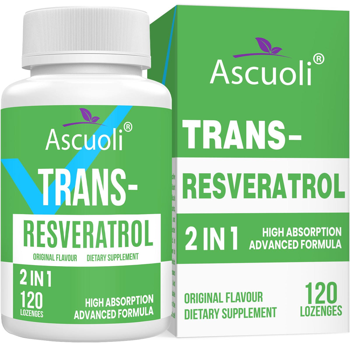 Sublingual Trans-Resveratrol 900 mg lozenge close-up