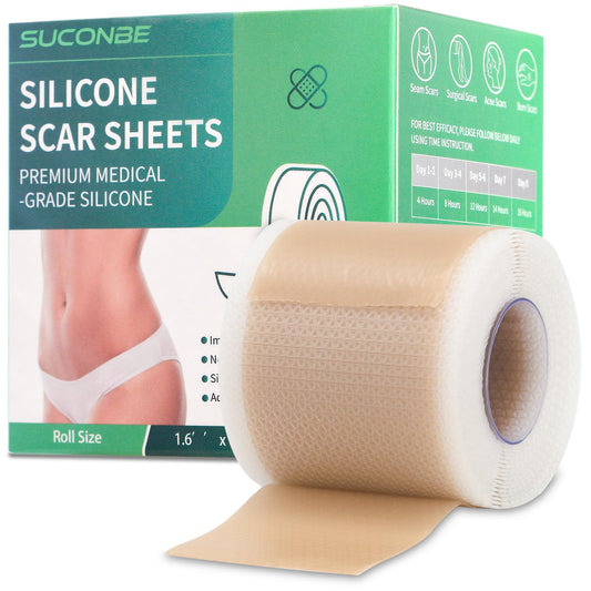 SUCONBE silicone scar tape roll for long-lasting scar care and moisture retention