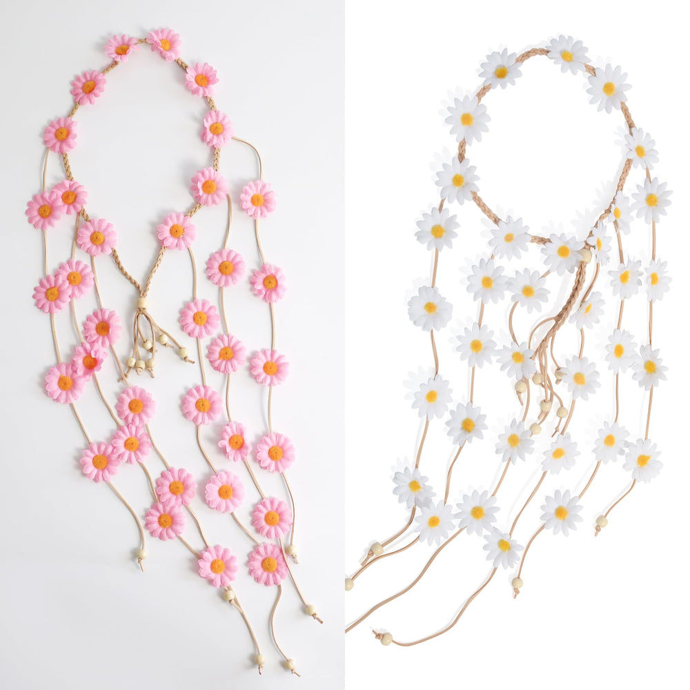 Sucrain lightweight handmade floral crown adds delicate vintage charm.
