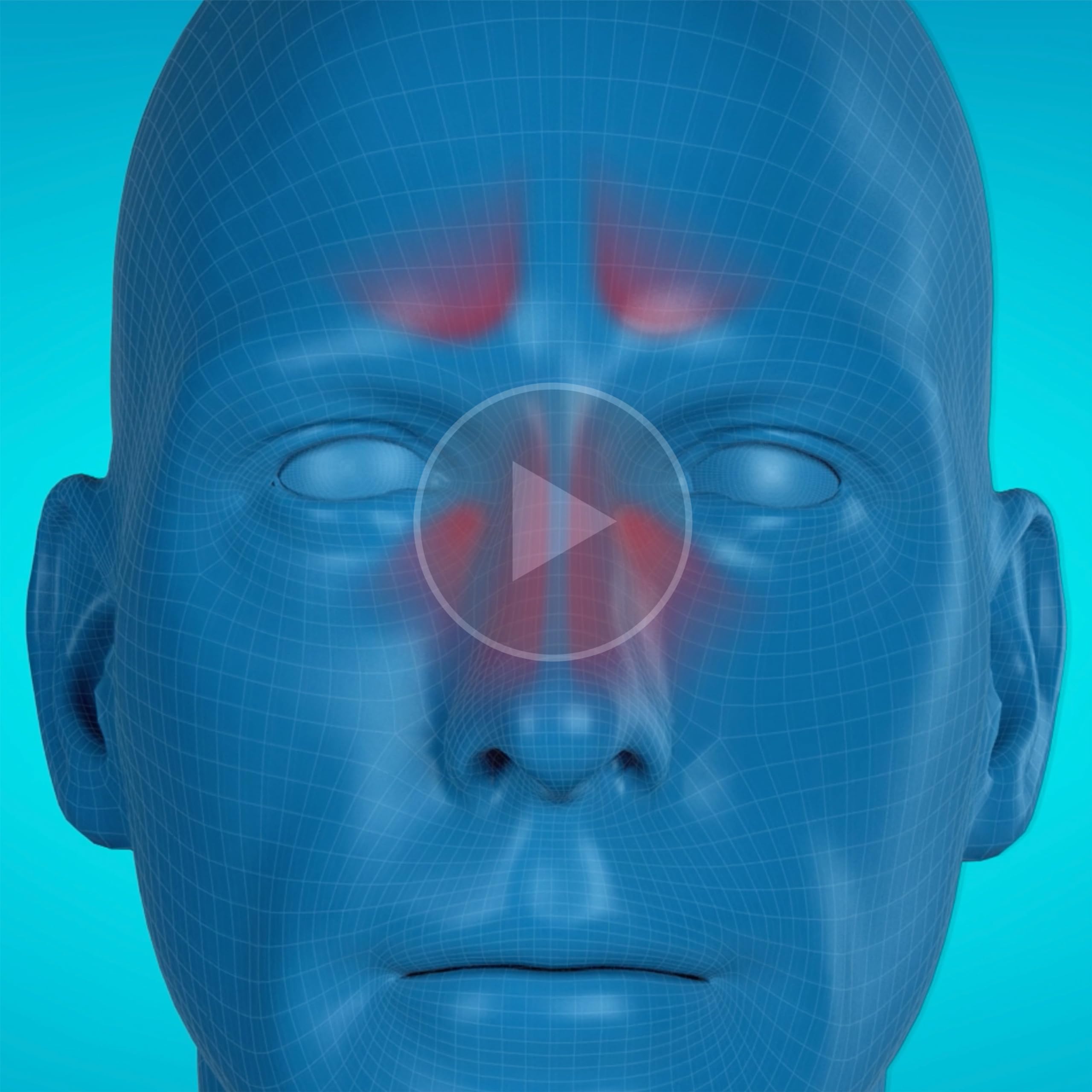 Sudafed nose spray nozzle delivering a precise metered spray.