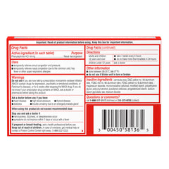Sudafed PE product with HSA/FSA eligibility information for savings