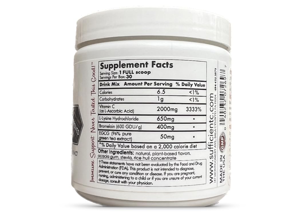 Sufficient-C product front packaging with non-GMO badge