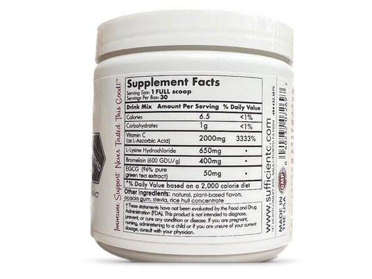Sufficient-C product front packaging with non-GMO badge