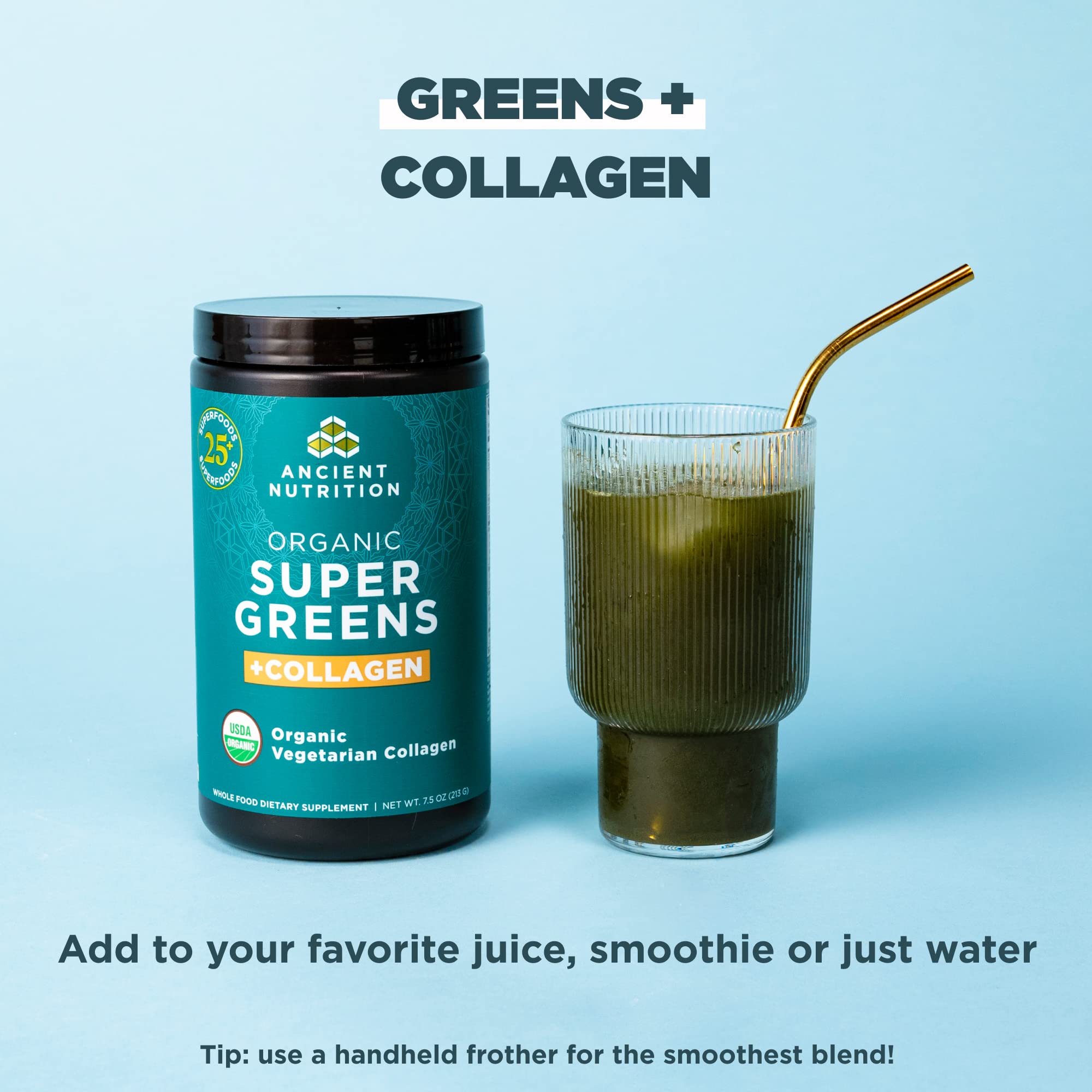 Label showing 1 gram of sugar per serving and 0 grams added sugar