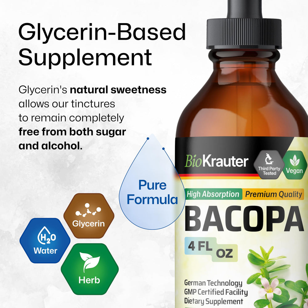 Sugar-free bacopa liquid drops