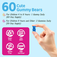 Sugar-free blueberry-flavored methylated multivitamin gummies