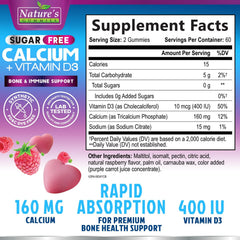 Sugar-free calcium gummies with vitamin D3 for immune support