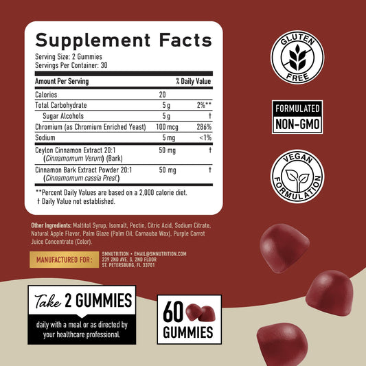 Front packaging of Sugar-Free Cinnamon Gummies 2000mg