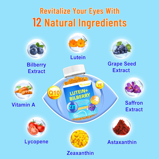 Sugar-free eye health gummies ingredients label
