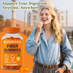 Graphic highlighting digestive health benefits of prebiotic fiber