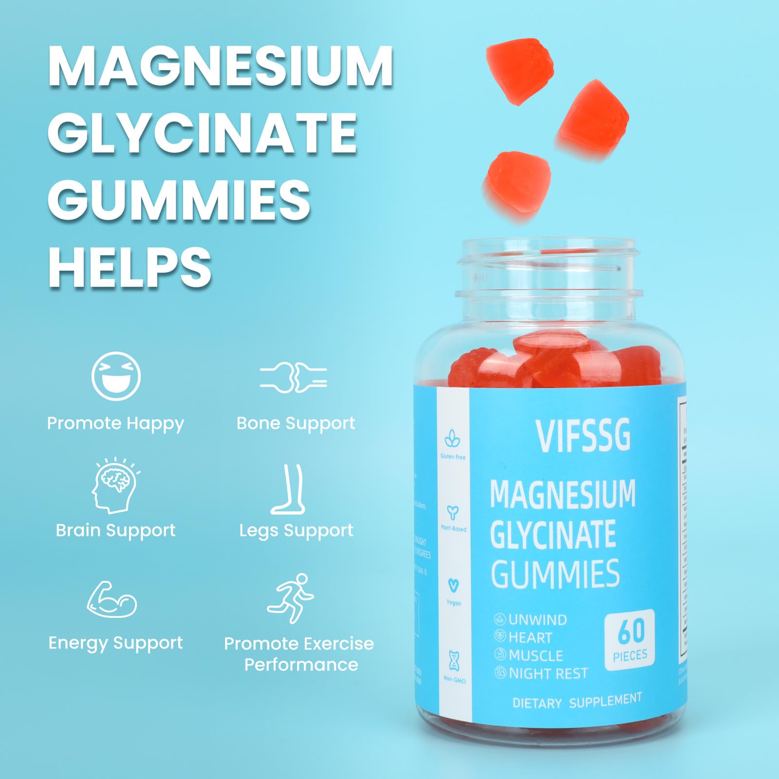 Sugar-free gummy label and natural fruit flavor