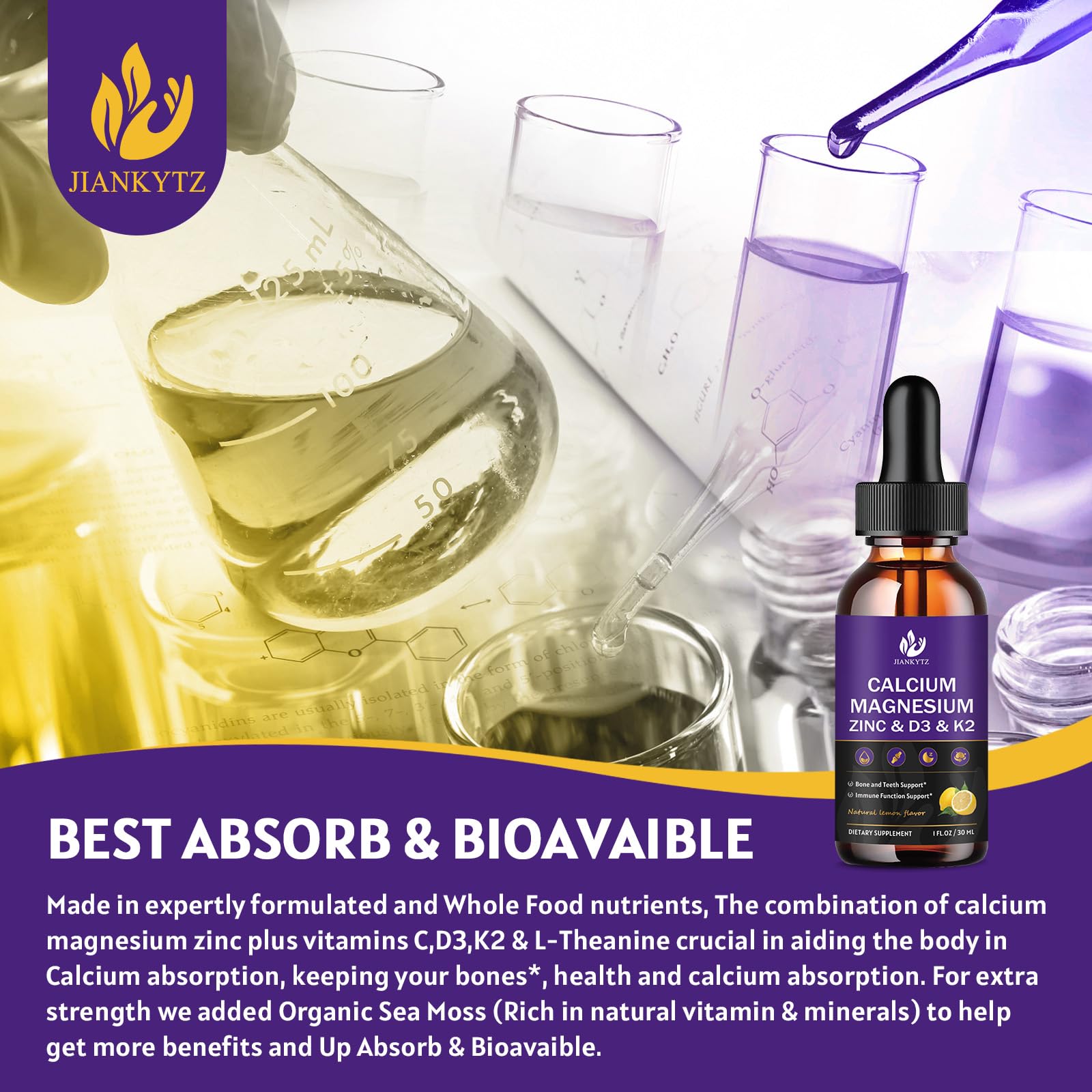 Sugar-free lemon flavor packaging for liquid drops