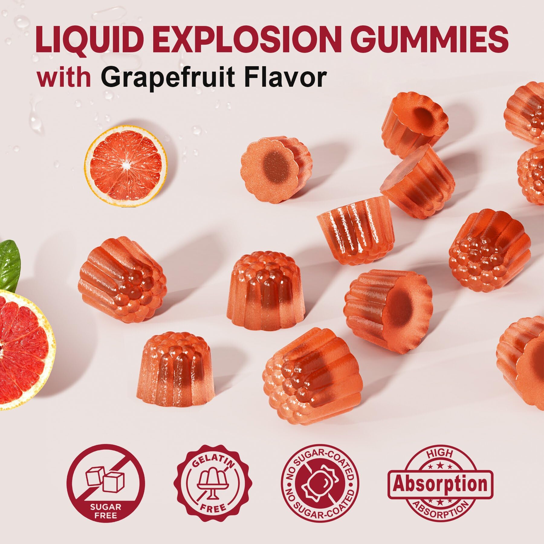 Graphic illustrating sugar-free liquid-filled technology