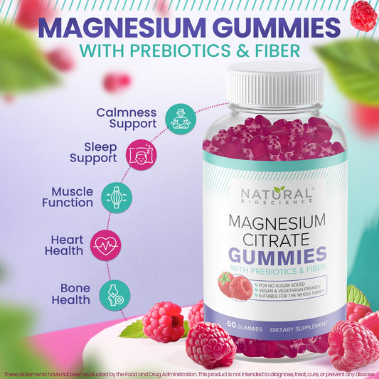 Close-up of the packaging for sugar-free magnesium gummies