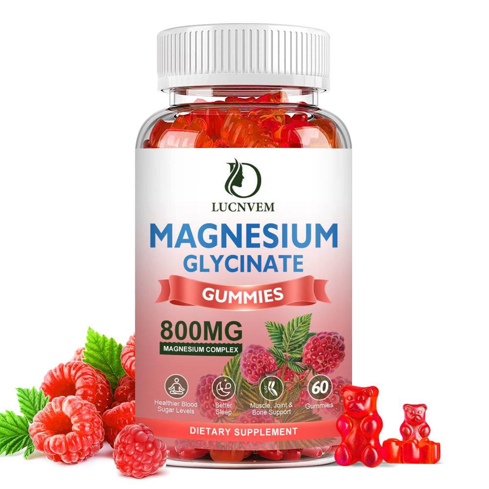 Sugar-free raspberry magnesium gummies hero image
