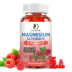 Sugar-free raspberry magnesium gummies hero image